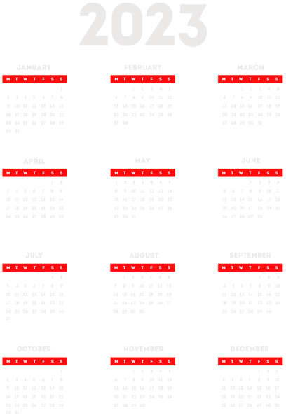 This png image - 2023 EU Calendar Transparent White PNG Clipart, is available for free download
