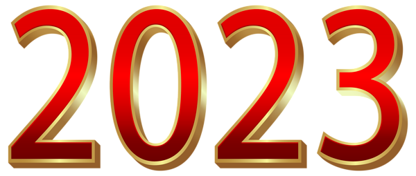 This png image - 2023 Gold Red PNG Clipart, is available for free download