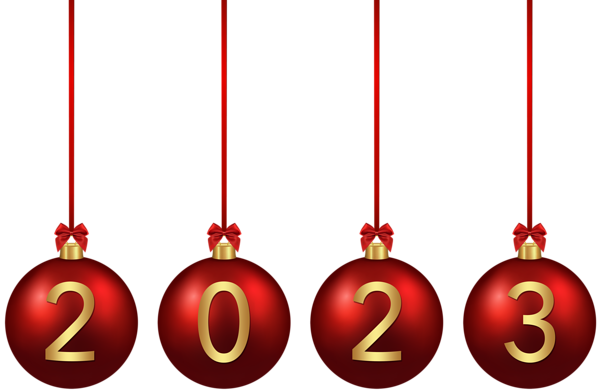 This png image - 2023 Red Christmas Balls PNG Image, is available for free download