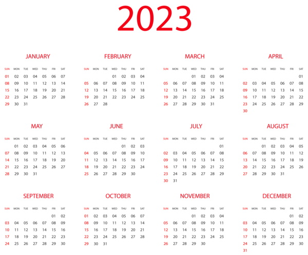This png image - 2023 US Black Calendar Transparent PNG Clipart, is available for free download