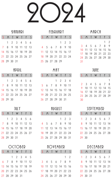 This png image - 2024 Calendar US Transparent PNG Image.png, is available for free download