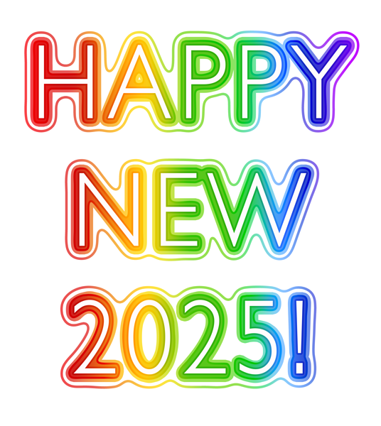 This png image - 2025 Colorful Happy New Year PNG Clipart, is available for free download