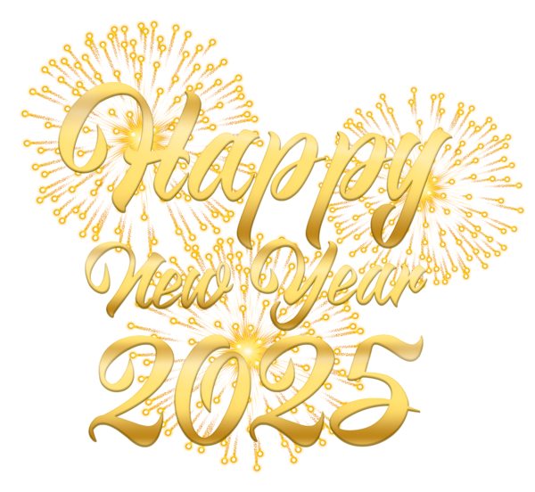 This png image - 2025 Happy New Year With Fireworks Transparent PNG Image, is available for free download