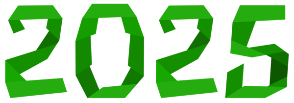 This png image - 2025 Paper Style Green PNG Clipart, is available for free download