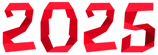 This png image - 2025 Paper Style Red PNG Clipart, is available for free download