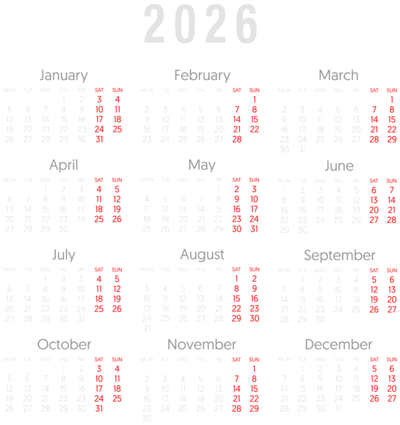 This png image - 2026 EU Calendar Transparent PNG Image, is available for free download