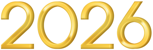 This png image - 2026 Gold Large PNG Image, is available for free download