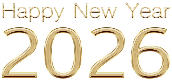 This png image - 2026 Happy New Year Gold Transparent Clipart, is available for free download
