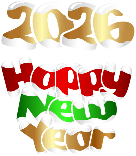 This png image - 2026 Happy New Year PNG Clip Art Image, is available for free download