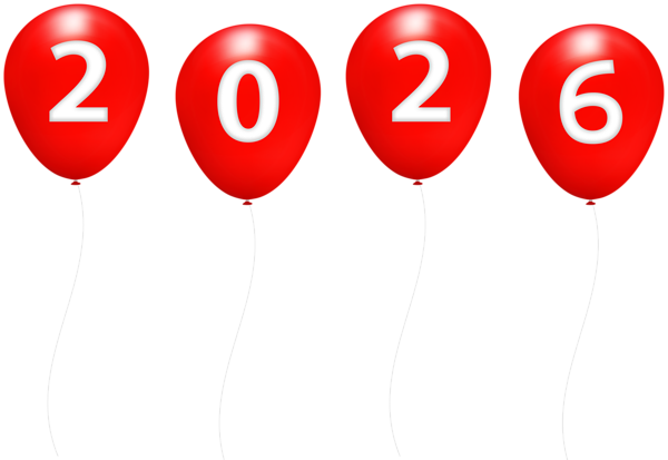 This png image - 2026 Red Balloons Clip Art Image, is available for free download