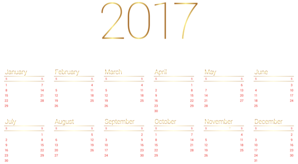 This png image - Calendar 2017 Transparent PNG Image, is available for free download