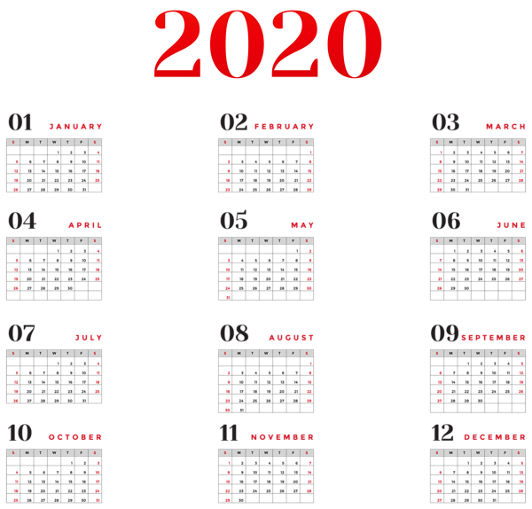 This png image - Calendar 2020 Transparent PNG Image, is available for free download