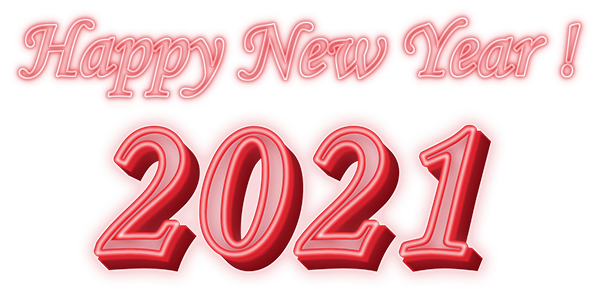 This png image - Happy New 2021 Red PNG Clipart, is available for free download