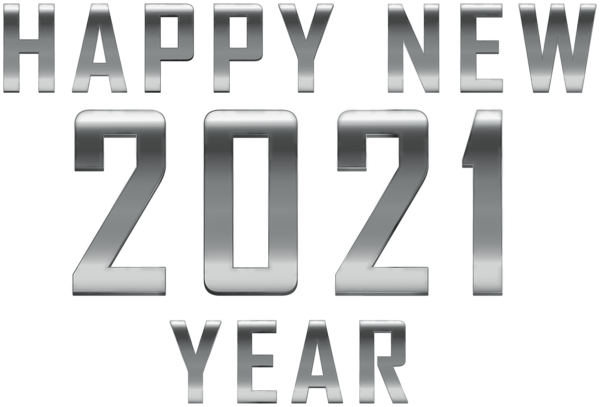 This png image - Happy New 2021 Silver PNG Clipart, is available for free download