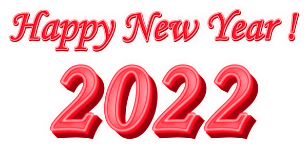 This png image - Happy New 2022 Red PNG Clipart, is available for free download