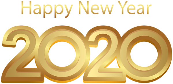 This png image - Happy New Year 2020 PNG Golden Clipart, is available for free download