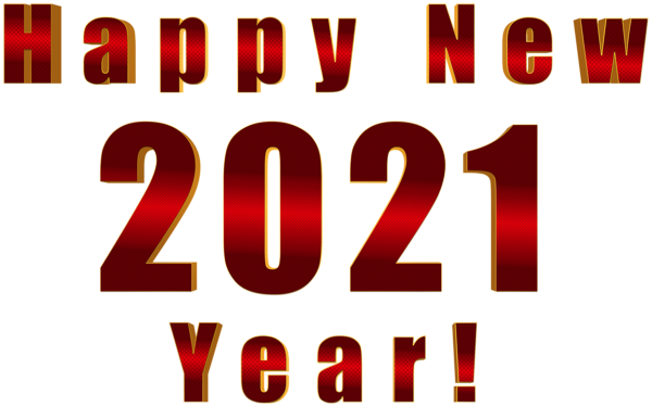 This png image - Happy New Year 2021 Red PNG Clipart, is available for free download