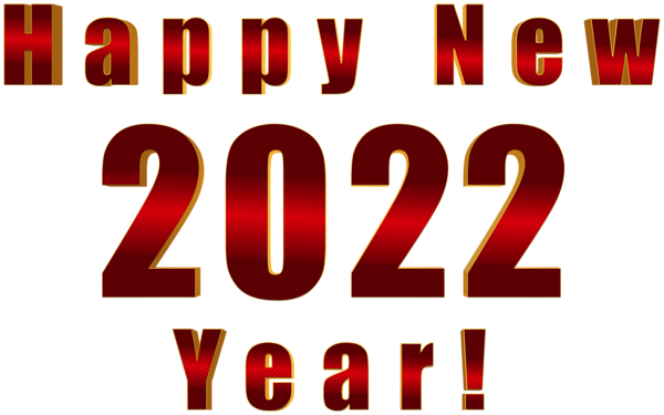 This png image - Happy New Year 2022 Red PNG Clipart, is available for free download