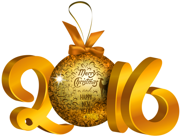 This png image - Yellow 2016 Decoration PNG Clipart Image, is available for free download