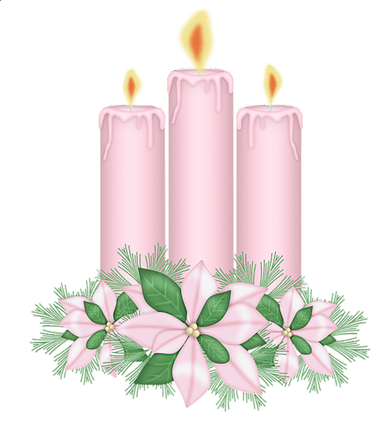 This png image - Pink Candles with Flowers Clipart, is available for free download