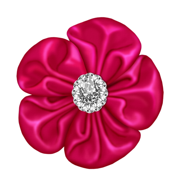 This png image - Pink Flower Bow with Diamond, is available for free download