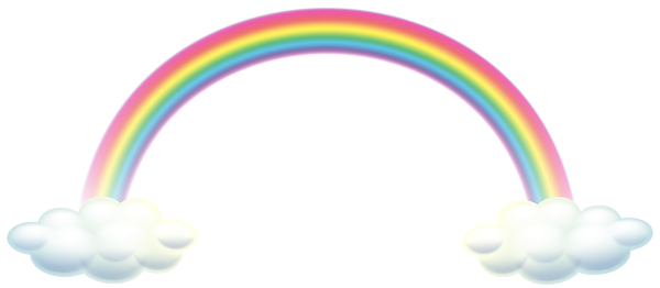This png image - Rainbow with Clouds PNG Clip Art Image, is available for free download