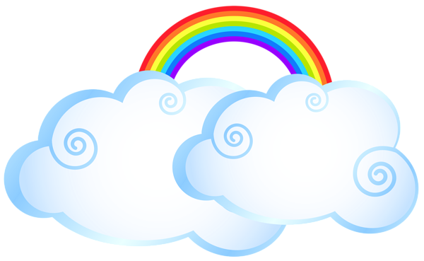 This png image - Rainbow with Clouds Transparent PNG Clip Art Image, is available for free download