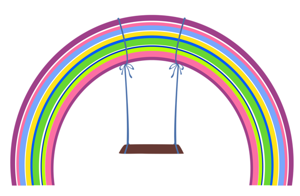This png image - Rainbow with Swing PNG Clipart, is available for free download