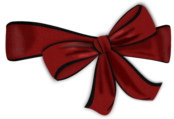 This png image - Red Bow with Black Edge Clipart, is available for free download