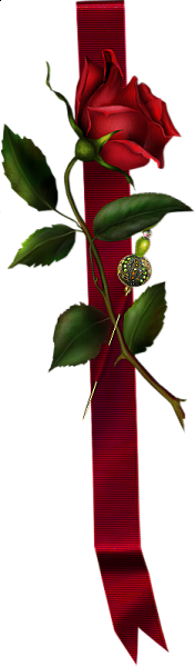 This png image - Red Ribbon with Red Rose Clipart, is available for free download