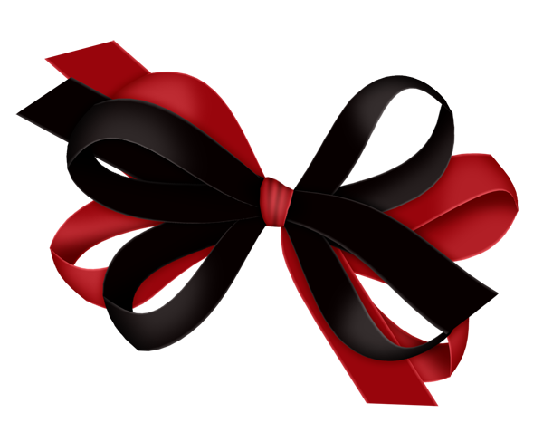 This png image - Red and Black Bow Clipart, is available for free download