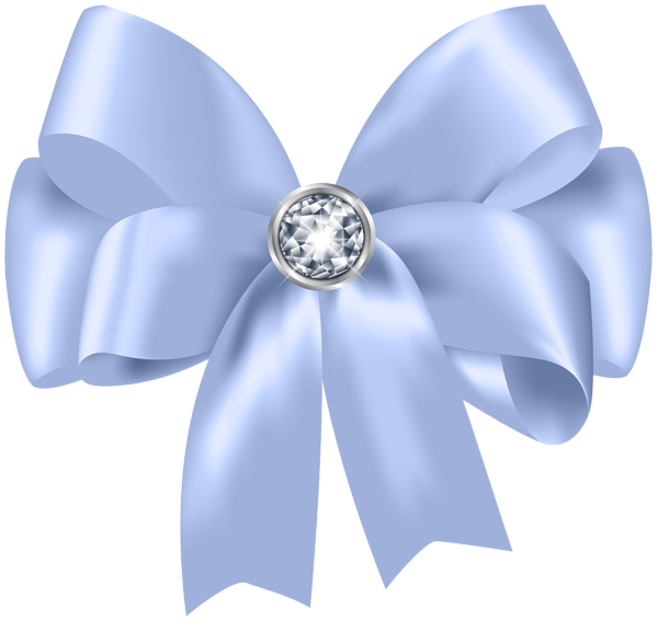 This png image - Beautiful Blue Bow with Diamond PNG Clip Art, is available for free download