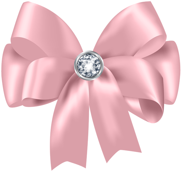 This png image - Beautiful Pink Bow with Diamond PNG Clip Art, is available for free download