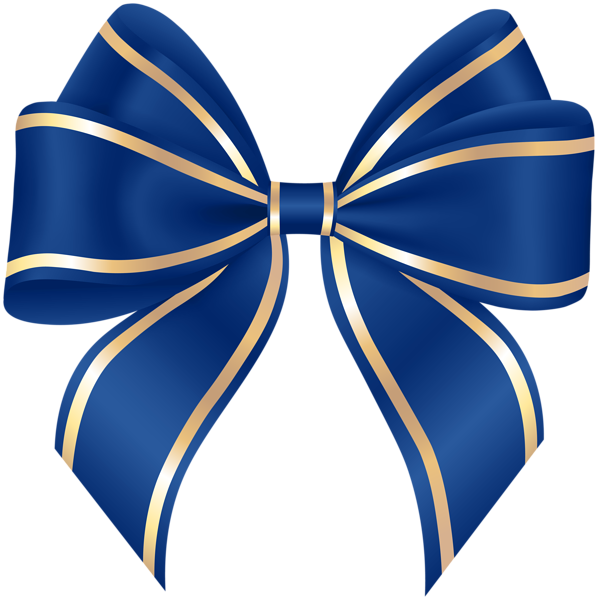 This png image - Blue Gold Bow Decoration PNG Clipart, is available for free download