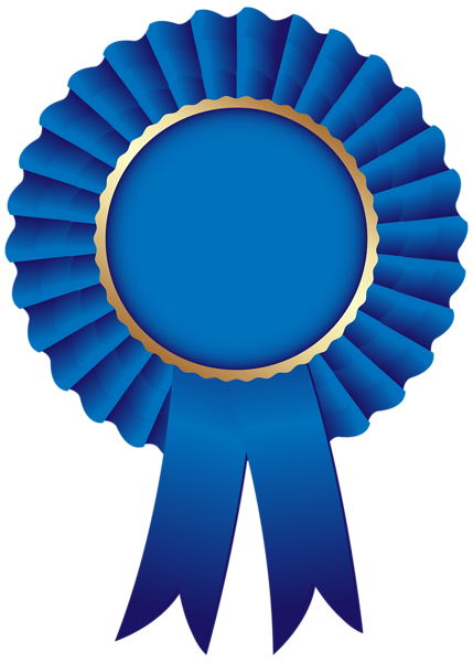 This png image - Blue Rosette Ribbon PNG Clip Art Image, is available for free download