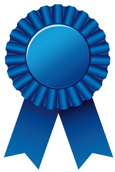 This png image - Blue Rosette Ribbon PNG Clipar Image, is available for free download
