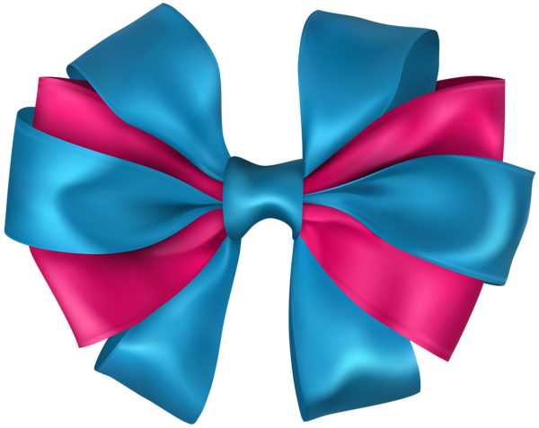 This png image - Bow Blue Pink PNG Clip Art Image, is available for free download