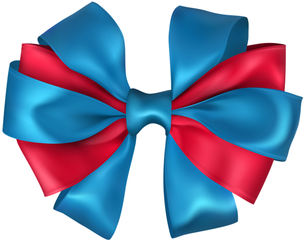 This png image - Bow Blue Red PNG Clip Art Image, is available for free download