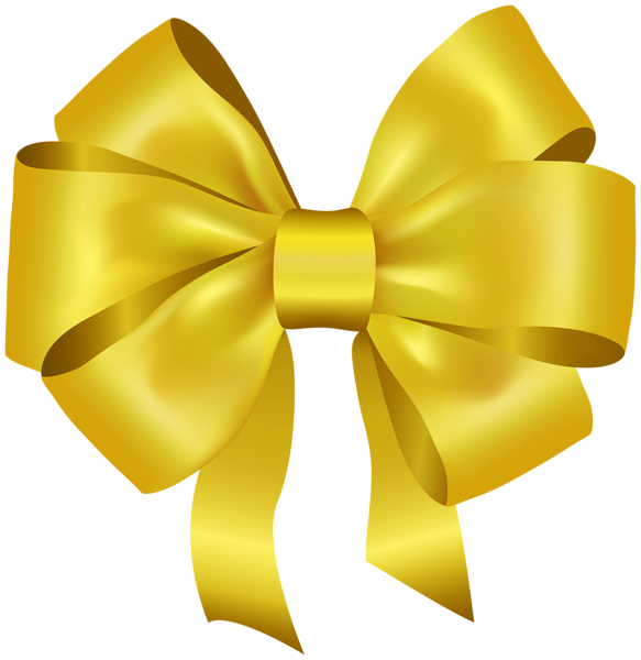 This png image - Bow Yellow Deco PNG Clipart, is available for free download