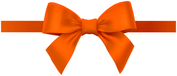 This png image - Bow with Ribbon Orange PNG Deco Clipart, is available for free download