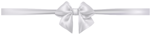 This png image - Bow with Ribbon White Transparent Image, is available for free download