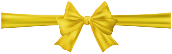 This png image - Bow with Ribbon Yellow Clip Art Image, is available for free download