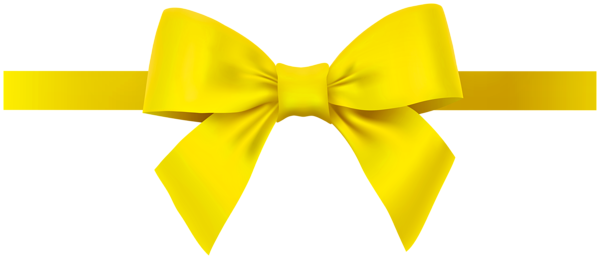 This png image - Bow with Ribbon Yellow PNG Deco Clipart, is available for free download