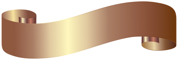 This png image - Copper Curled Banner PNG Clipart, is available for free download