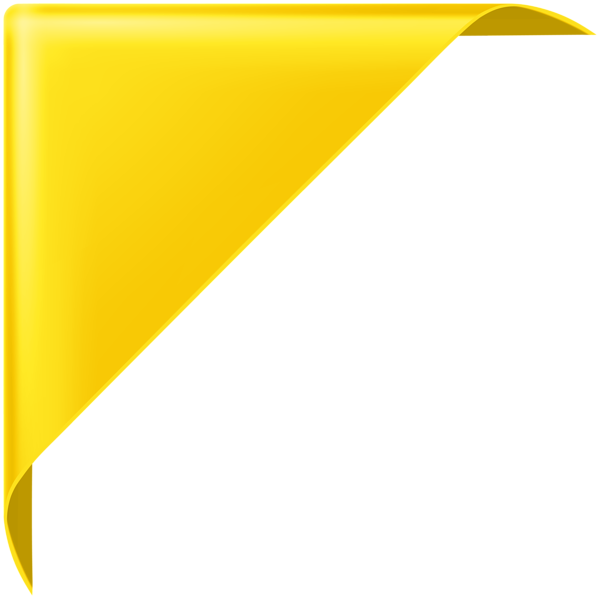 This png image - Corner Banner Yellow PNG Clipart, is available for free download