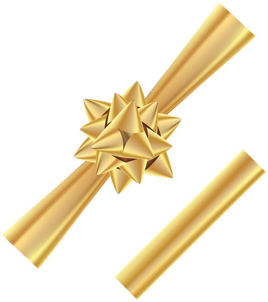 This png image - Corner Bow and Ribbon Gold Transparent PNG Image, is available for free download