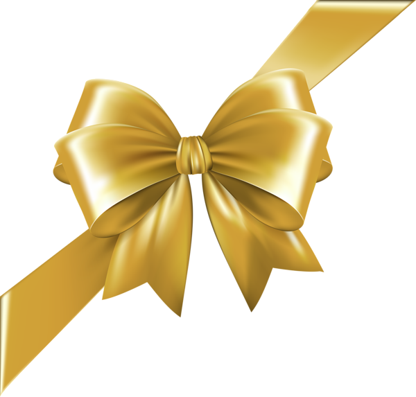 This png image - Corner Bow with Ribbon Gold Transparent Image, is available for free download