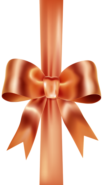 This png image - Elegant Bow with Ribbon Orange PNG Clip Art, is available for free download