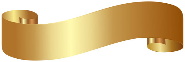 This png image - Gold Curled Banner PNG Clipart, is available for free download
