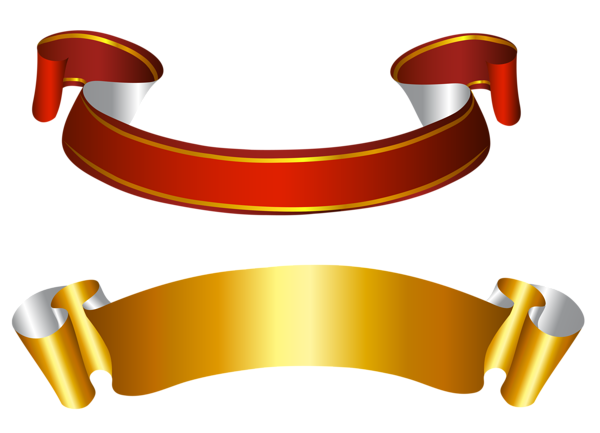 This png image - Gold and Red Banners Transparent PNG Picture, is available for free download